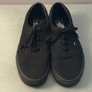 Vans All-Black Canvas Sneakers Men’s size 10.5/Women’s size 12